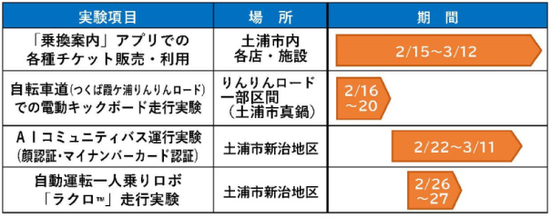 実証期間　2021年2月15日～3月12日